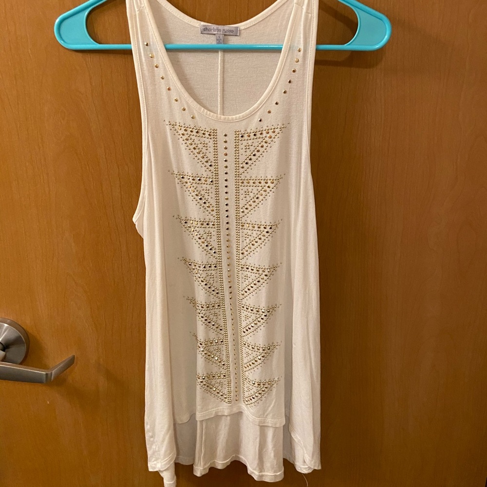 White and gold top